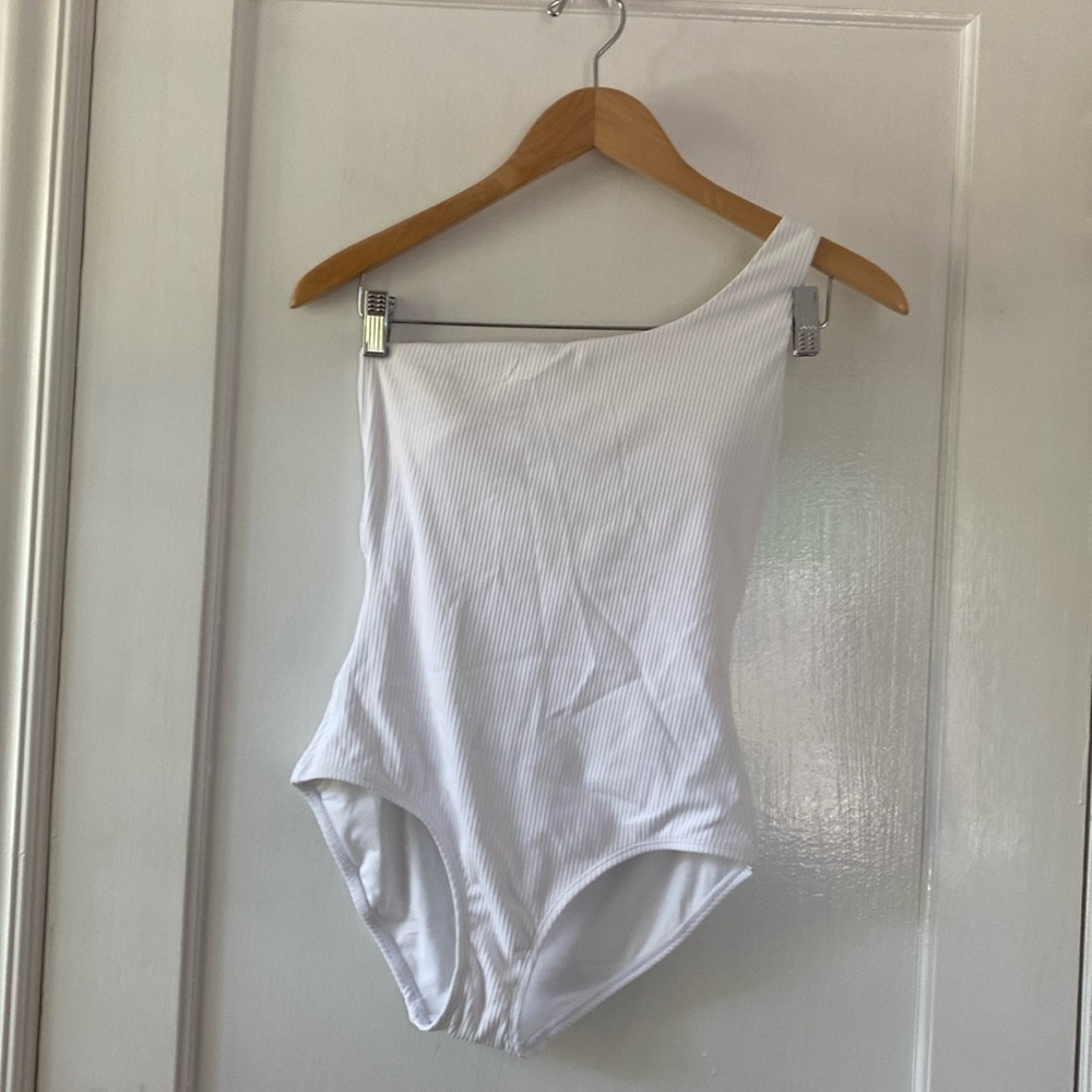 Andie swim white ribbed one piece size XS NWT.
